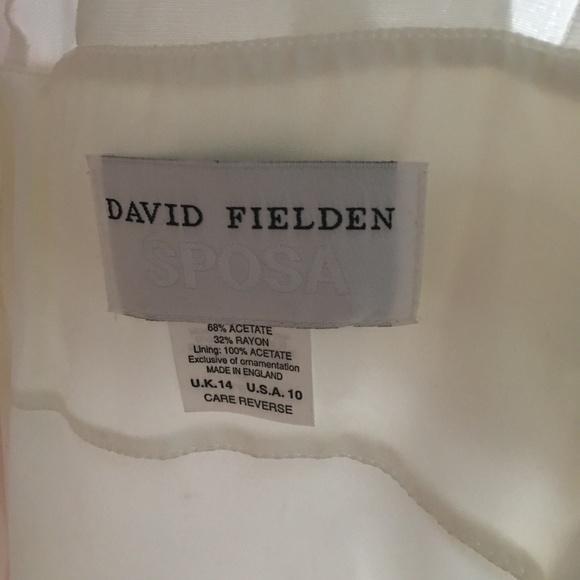 SOLD David Fielden wedding dress bridal size 10 - Picture 6 of 6